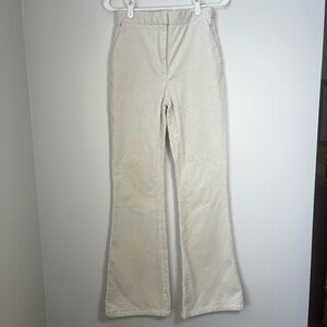 H&M Beige Cream Corduroy Flare Pants Size 4
